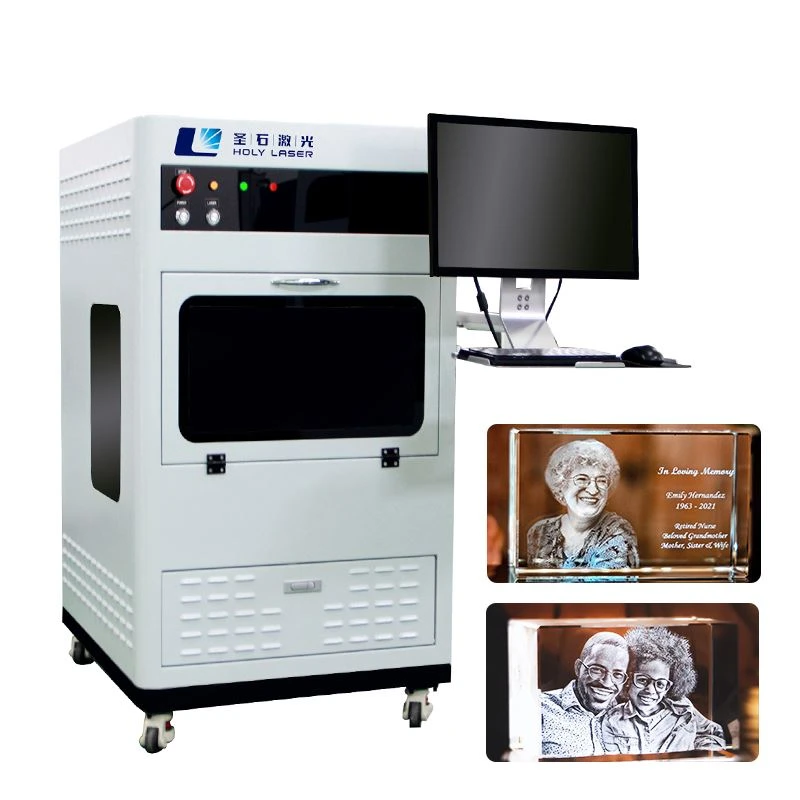 Holy 3D Laser Crystal Subover Fiber Gravering Machine For Glass Ornaments Gaver 1000W